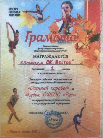 Всероссийские соревнования по художественной гимнастике&quot;Осенний хоровод&quot;!!!